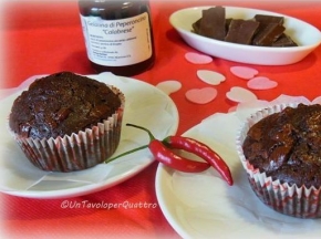 Muffin al cioccolato con gelatina di peperoncino calabrese
